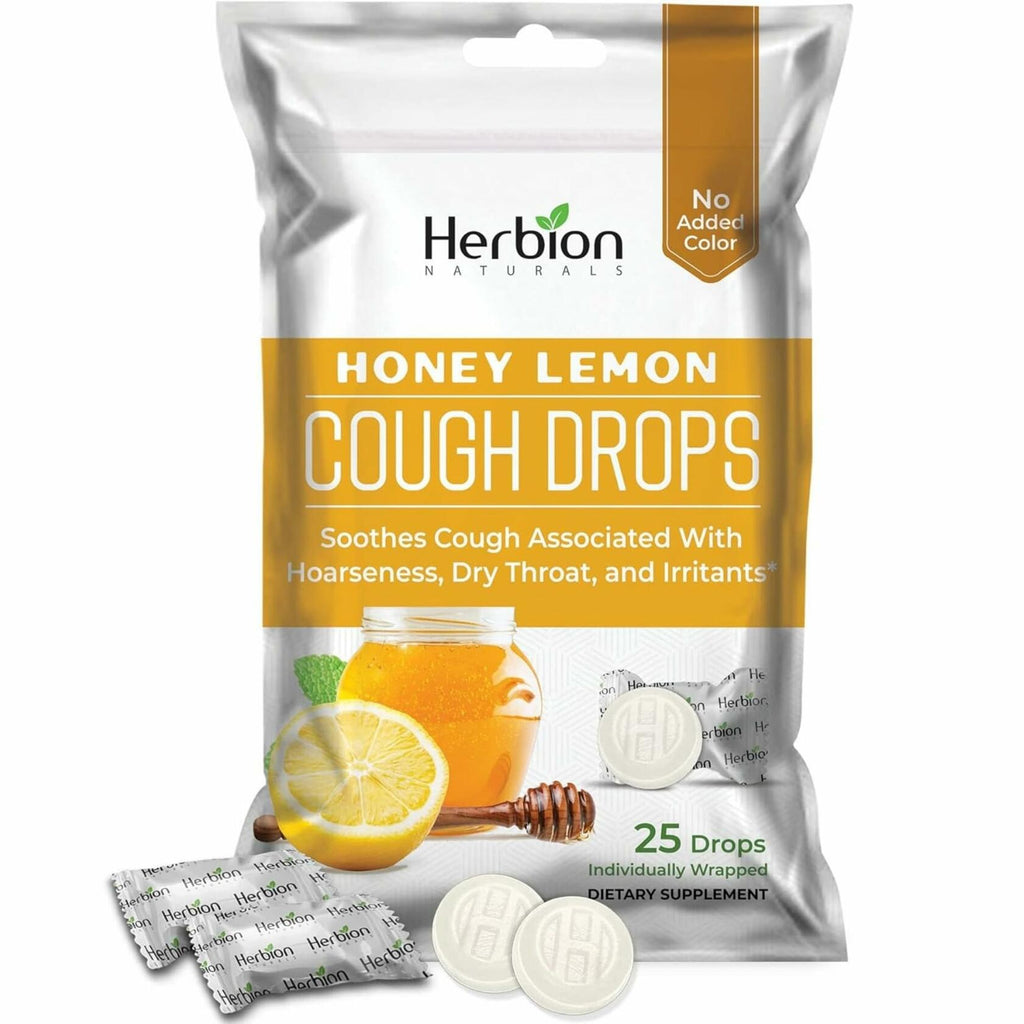Pack of 5 HERBION Naturals Cough Drops with Honey Lemon Flavor, Dietary