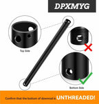 DPXMYG 60 inch Ceiling Fan Downrod with Extension Cord, 5 FT Black Downrod for