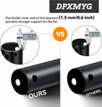 DPXMYG 60 inch Ceiling Fan Downrod with Extension Cord, 5 FT Black Downrod for