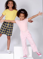 McCall's M7966CCE Learn Girl's Shorts and Pants Sewing Patterns, Sizes 3-6,