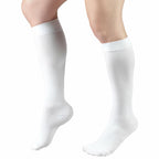 White XL Truform Surgical Stockings, 18 mmHg Compression for Men and Women, Knee