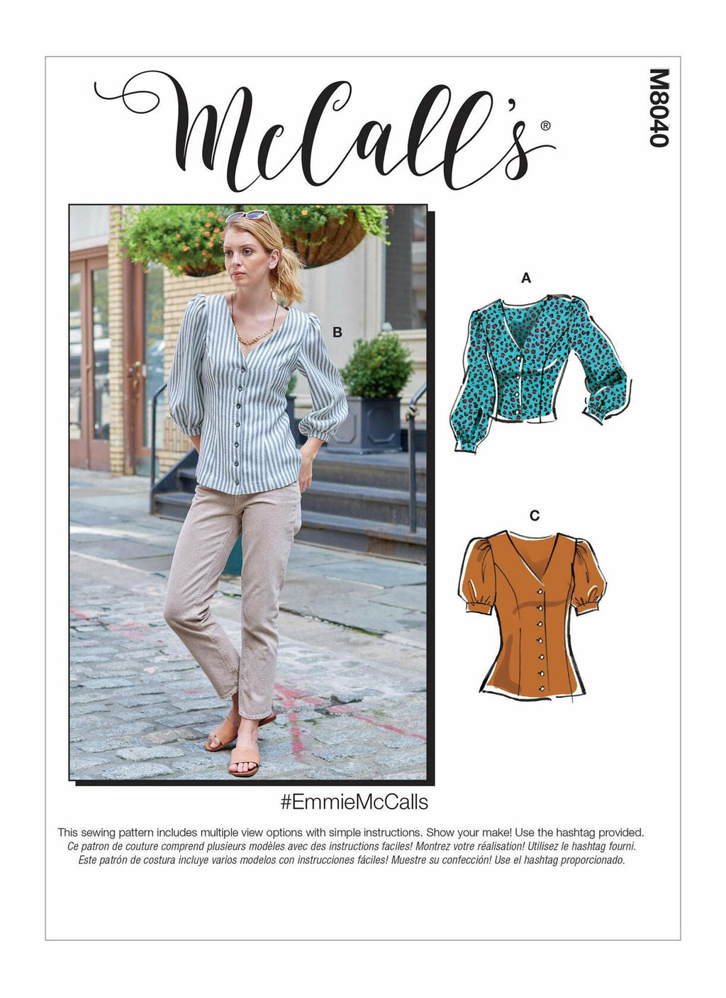 McCall's Pattern Misses' Tops, E5 (14-16-18-20-22) Various