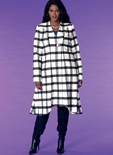 McCall Patterns Women's Seamed, Shaped Hem Coat