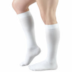 White XL Truform Surgical Stockings, 18 mmHg Compression for Men and Women, Knee