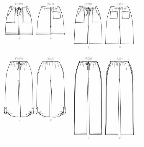 McCall's M7966CCE Learn Girl's Shorts and Pants Sewing Patterns, Sizes 3-6,