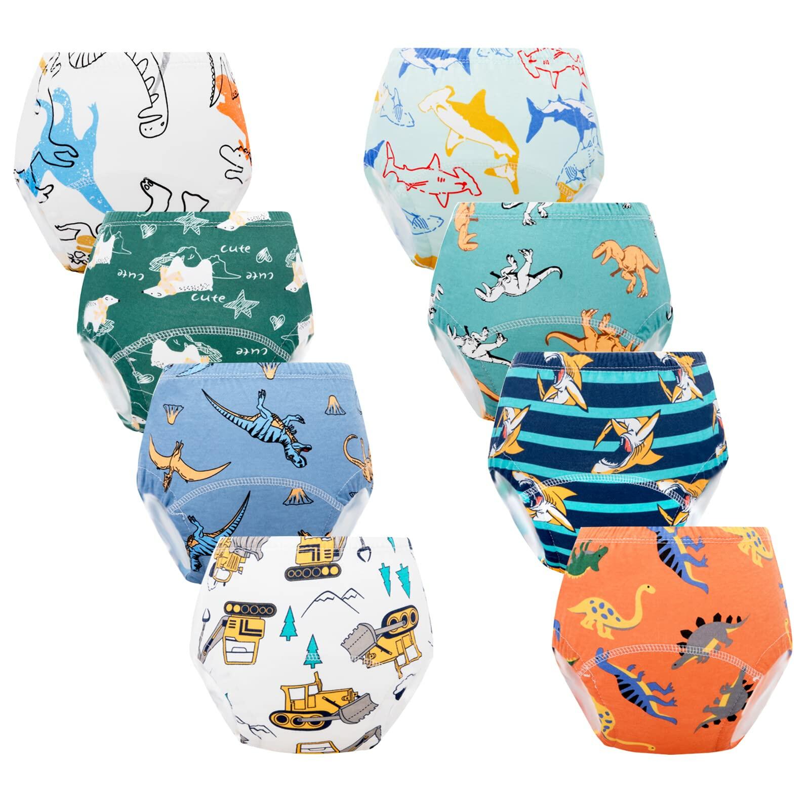8 Pack Cogindss Xmrlvn Baby Potty Training Underwear, LARGE,  Cotton Toddler