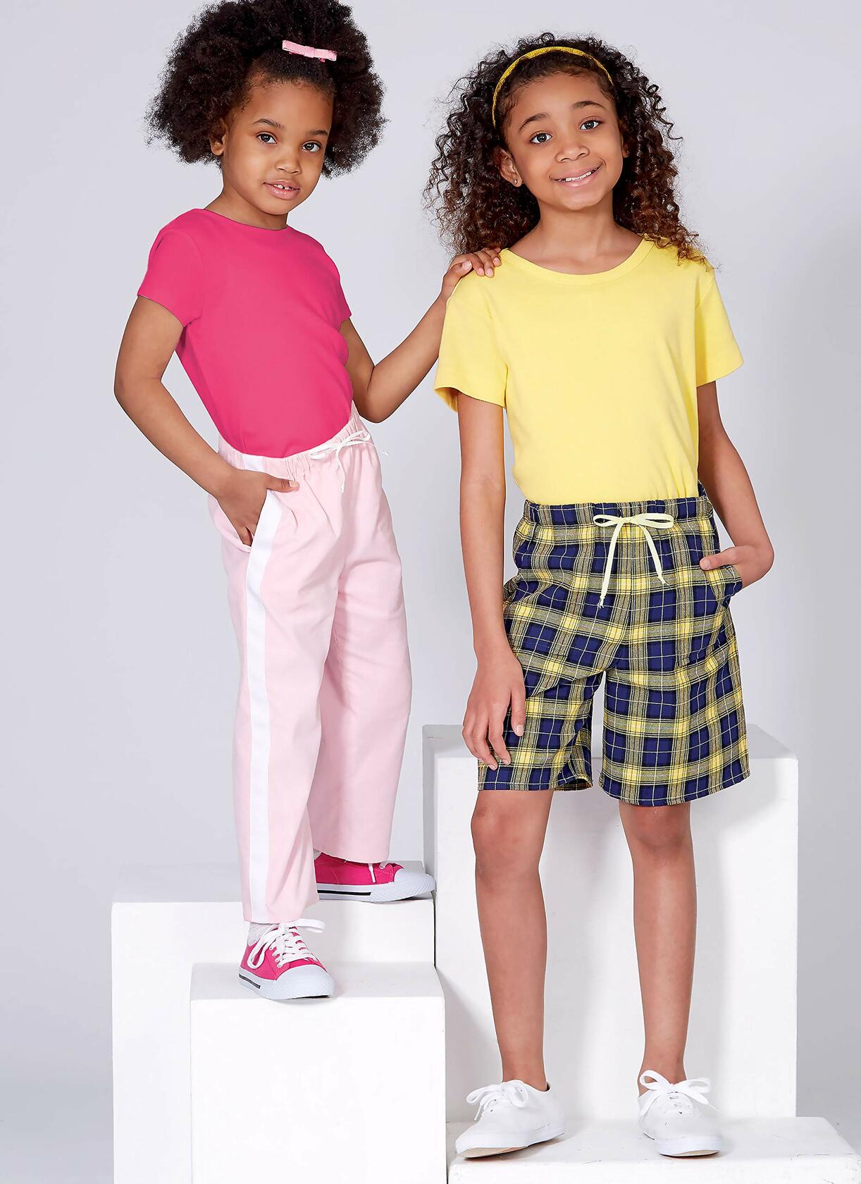 McCall's M7966CCE Learn Girl's Shorts and Pants Sewing Patterns, Sizes 3-6,