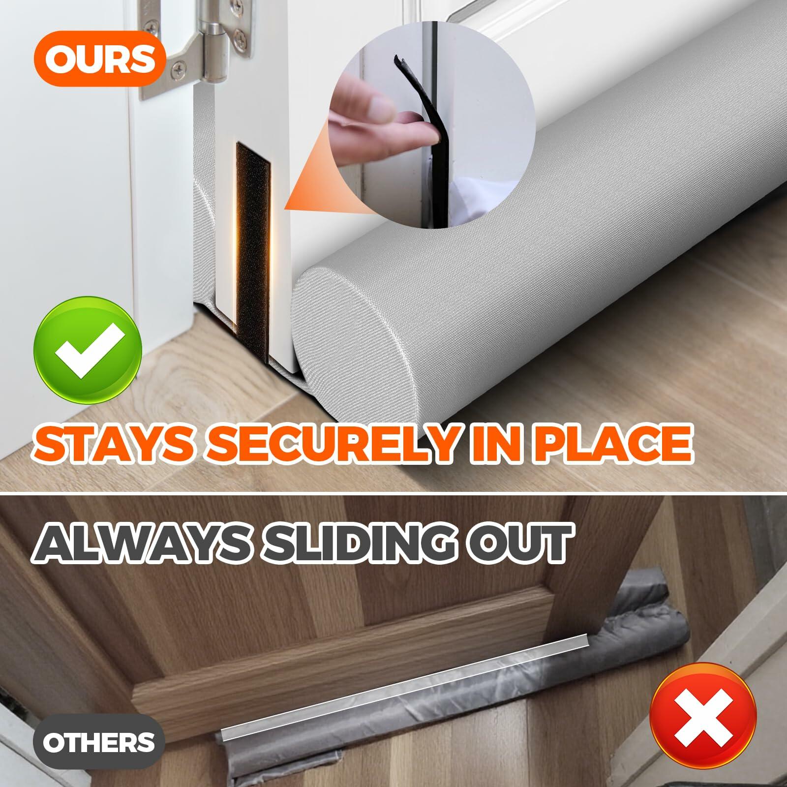 Holikme Door Draft Stopper Door Sweep Weather Stripping Noise Blocker Window