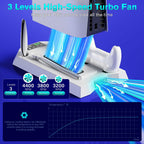 PS5/Slim/Pro Cooling Station for PS5 Disc & Digital Console, PS5 Stand Cooling