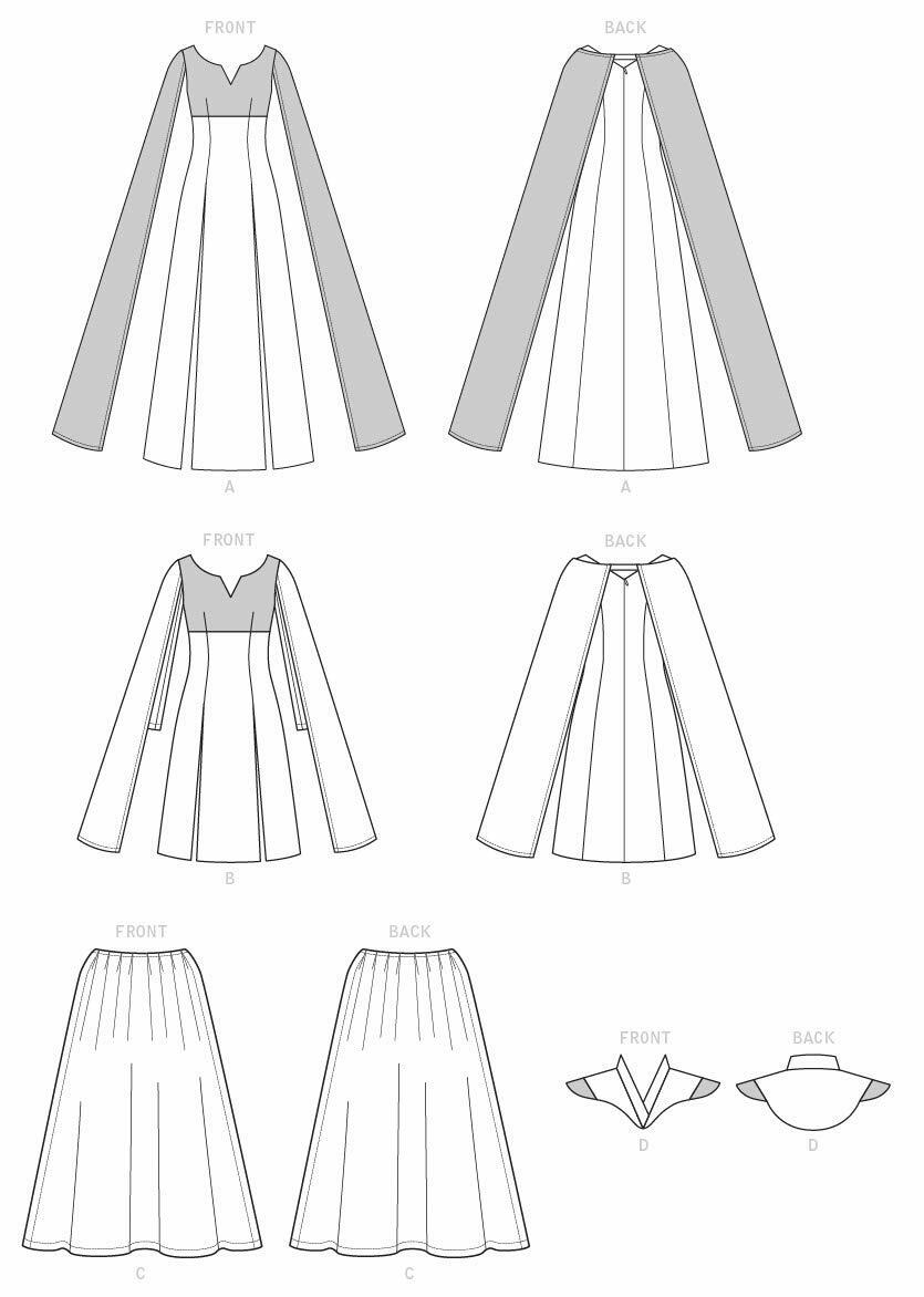 McCall's Women's Fantasy Dress Cosplay Costume, Sizes 14-22 Sewing Pattern
