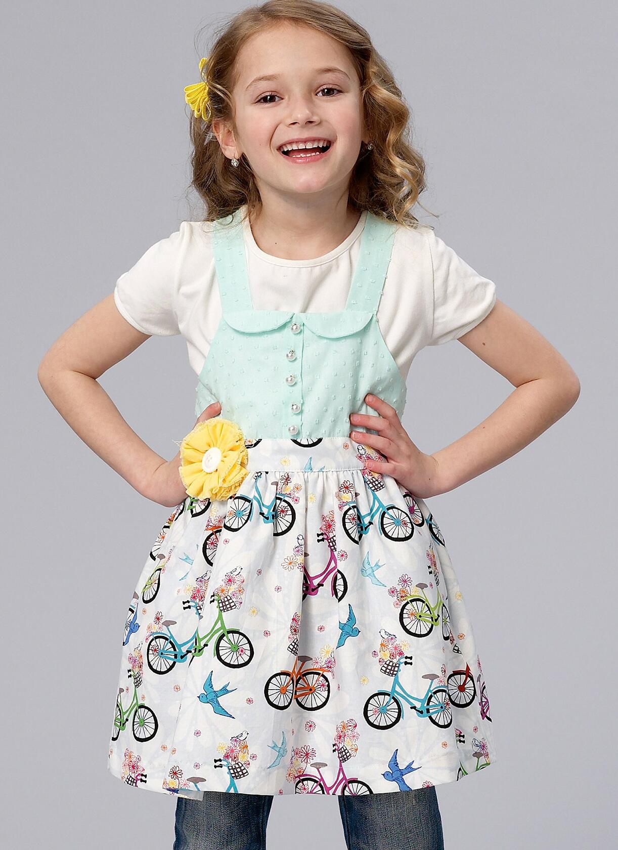 McCall's Misses'/Girls'/18" Dolls' Matching Full Aprons Sewing Pattern