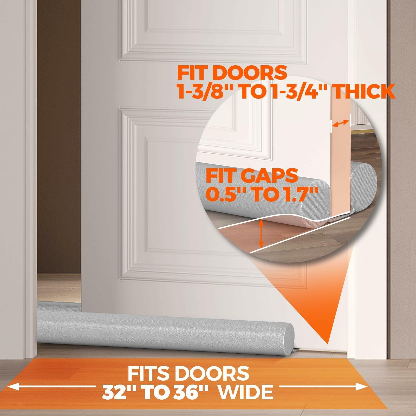 Holikme Door Draft Stopper Door Sweep Weather Stripping Noise Blocker Window
