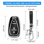 QBUC Key Fob Cover for Chevy, Car Key Fob Case with Keychain for Equinox
