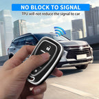 QBUC Key Fob Cover for Chevy, Car Key Fob Case with Keychain for Equinox