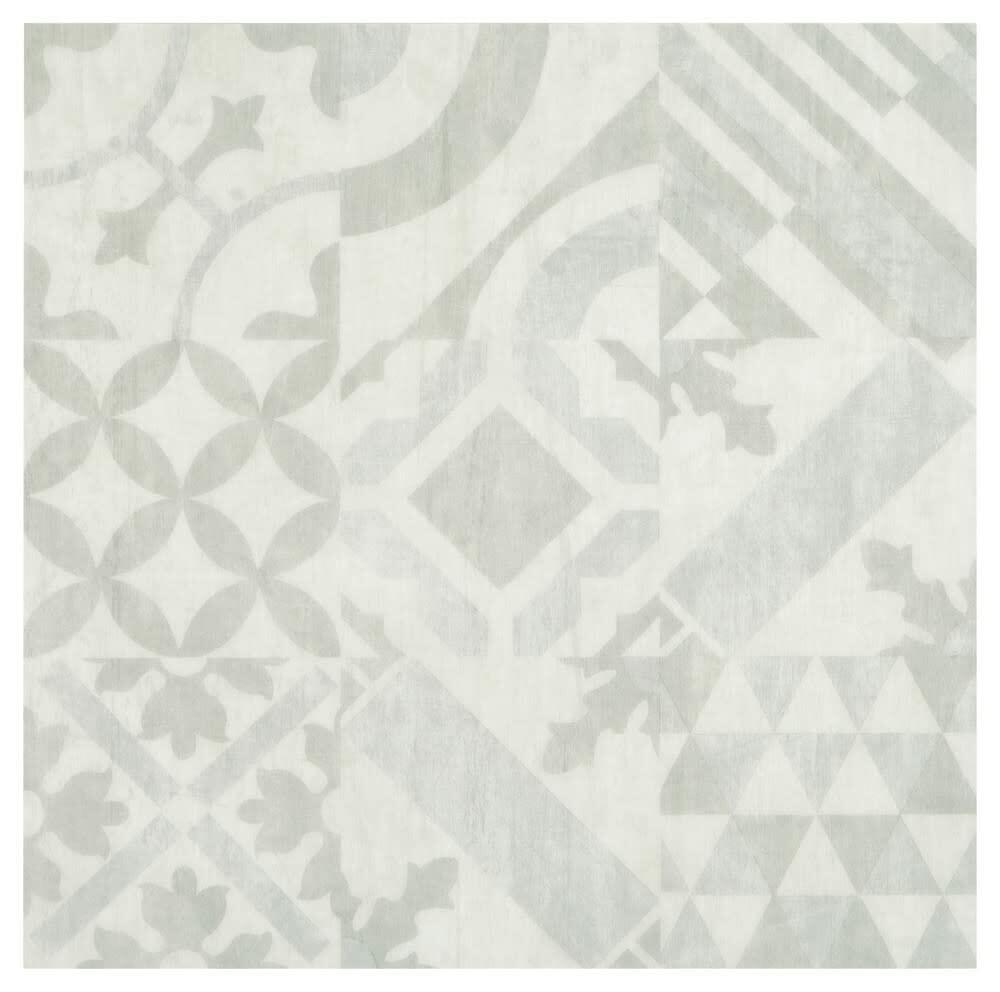 16 PCS Daltile Luxury Vinyl Flooring 18" x 18" x 2.5MM Grey Encaustic Look Tile