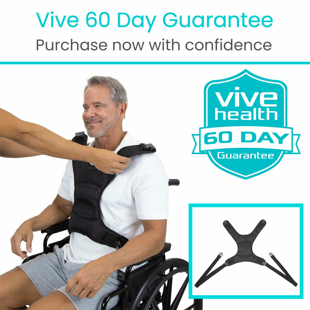 Vive Wheelchair Harness for Adults - Wheelchair Seat Belt - Safety Belt for