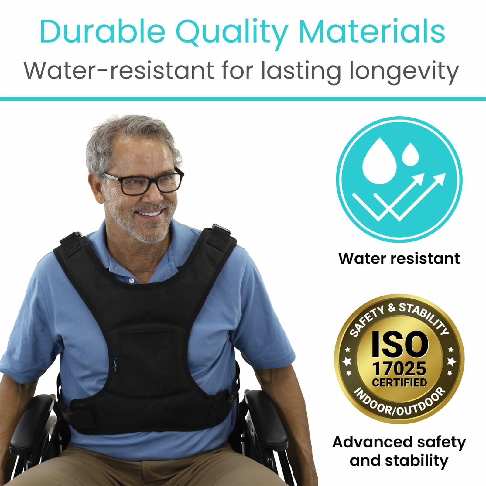 Vive Wheelchair Harness for Adults - Wheelchair Seat Belt - Safety Belt for