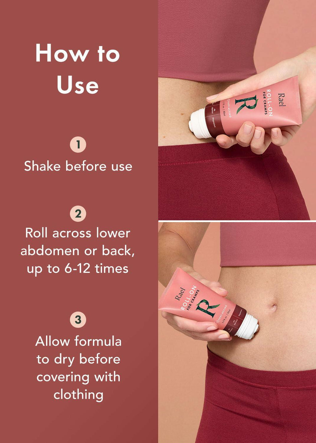 OPEN BOX - Rael Pain Relief Cream Roll-On – Fast-Absorbing Formula with Camphor,