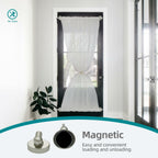 WL.Rocaille Magnetic Curtain Rods for Metal Doors and Window, Multi-Use