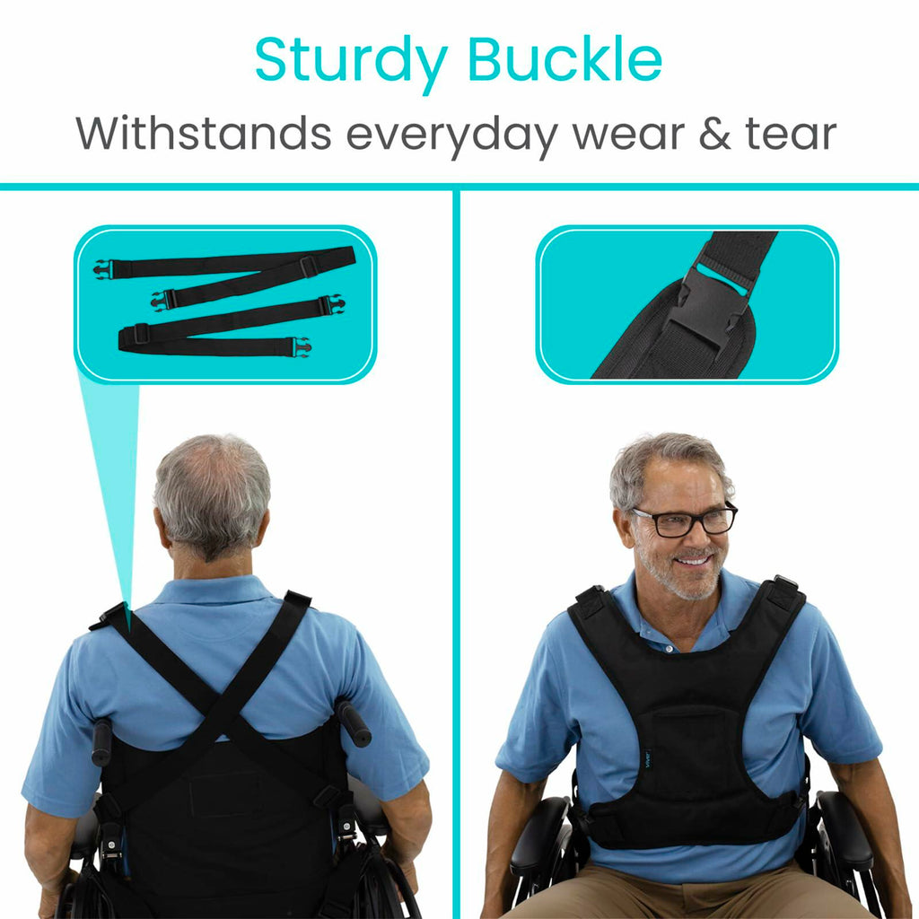 Vive Wheelchair Harness for Adults - Wheelchair Seat Belt - Safety Belt for