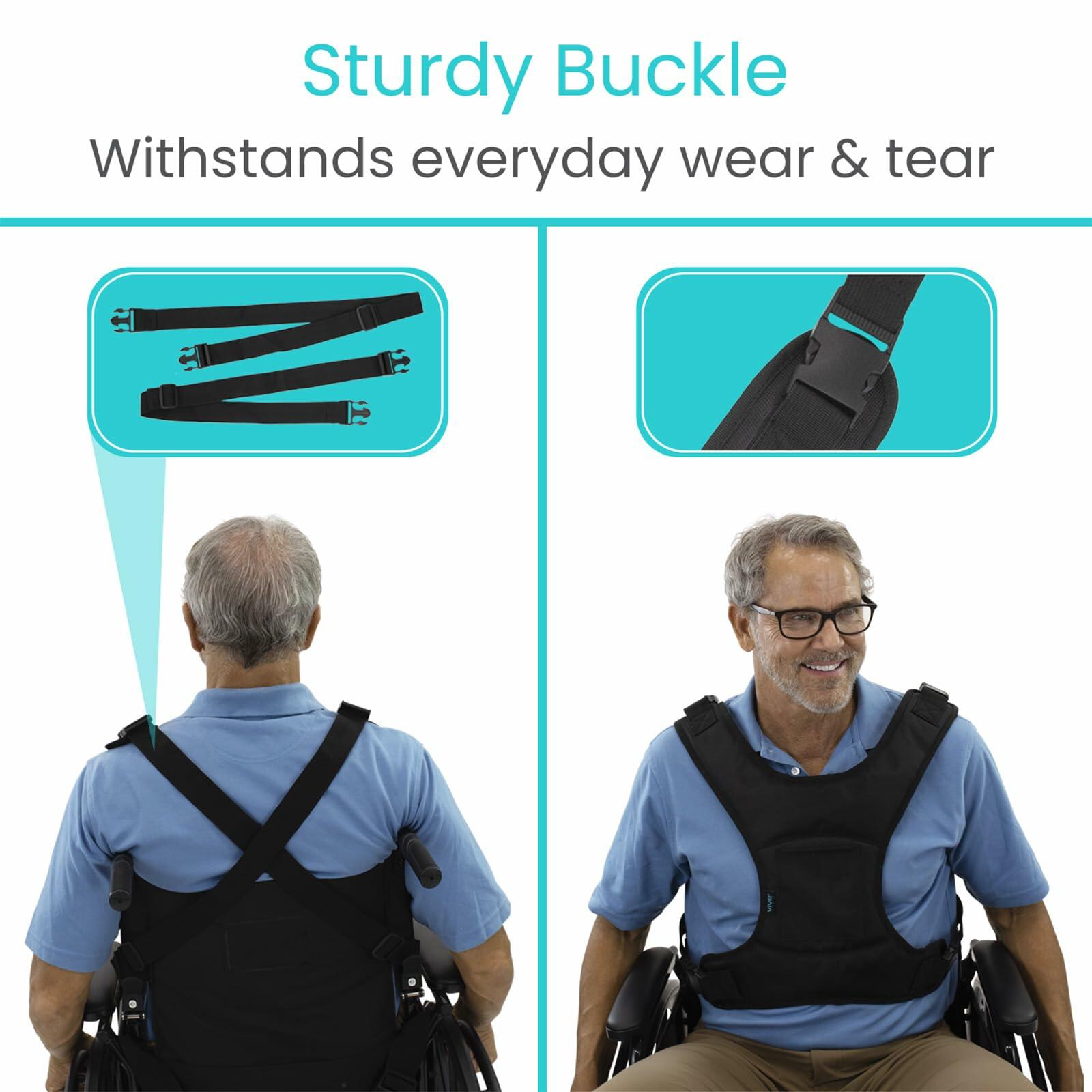 Vive Wheelchair Harness for Adults - Wheelchair Seat Belt - Safety Belt for