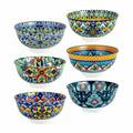 6 Pack HENXFEN LEAD Small Dessert Bowls – 10 oz Boho Ceramic Bowls for Ice