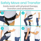 Vive Gait Belt (300lbs) Transfer Belt with Handles - Medical Nursing Safety