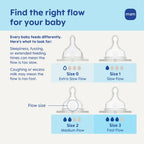 MAM 6oz Premium Glass Wide Neck Baby Bottle with Slow Flow Breastfeeding-Like