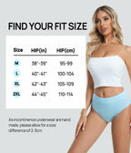 3 Pack Small SUNCHIRI Women's High Cut Incontinence Underwear, Washable