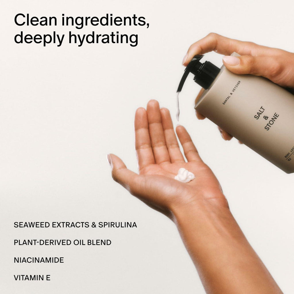 Salt & Stone Body Lotion for Women & Men | Santal & Vetiver | Hydrates,