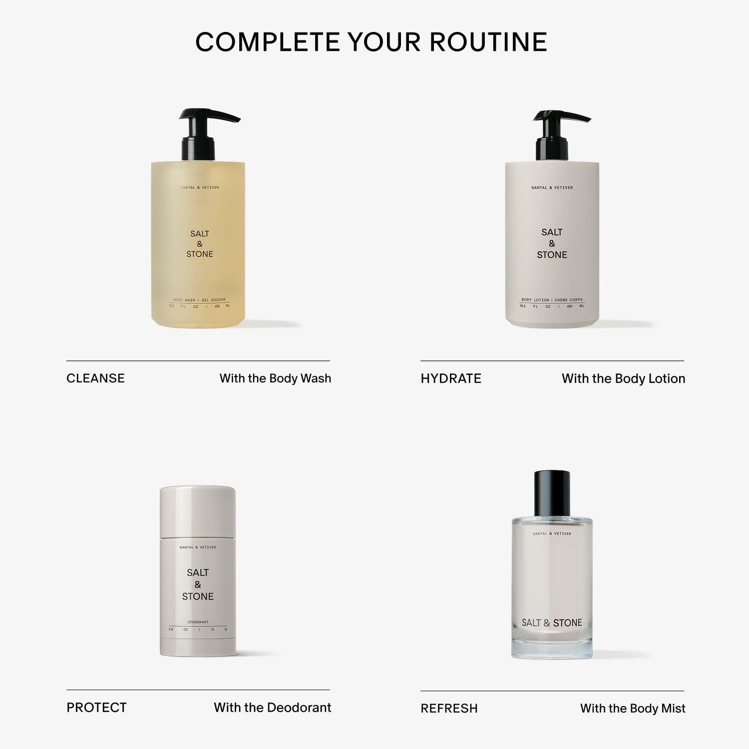 Salt & Stone Body Lotion for Women & Men | Santal & Vetiver | Hydrates,