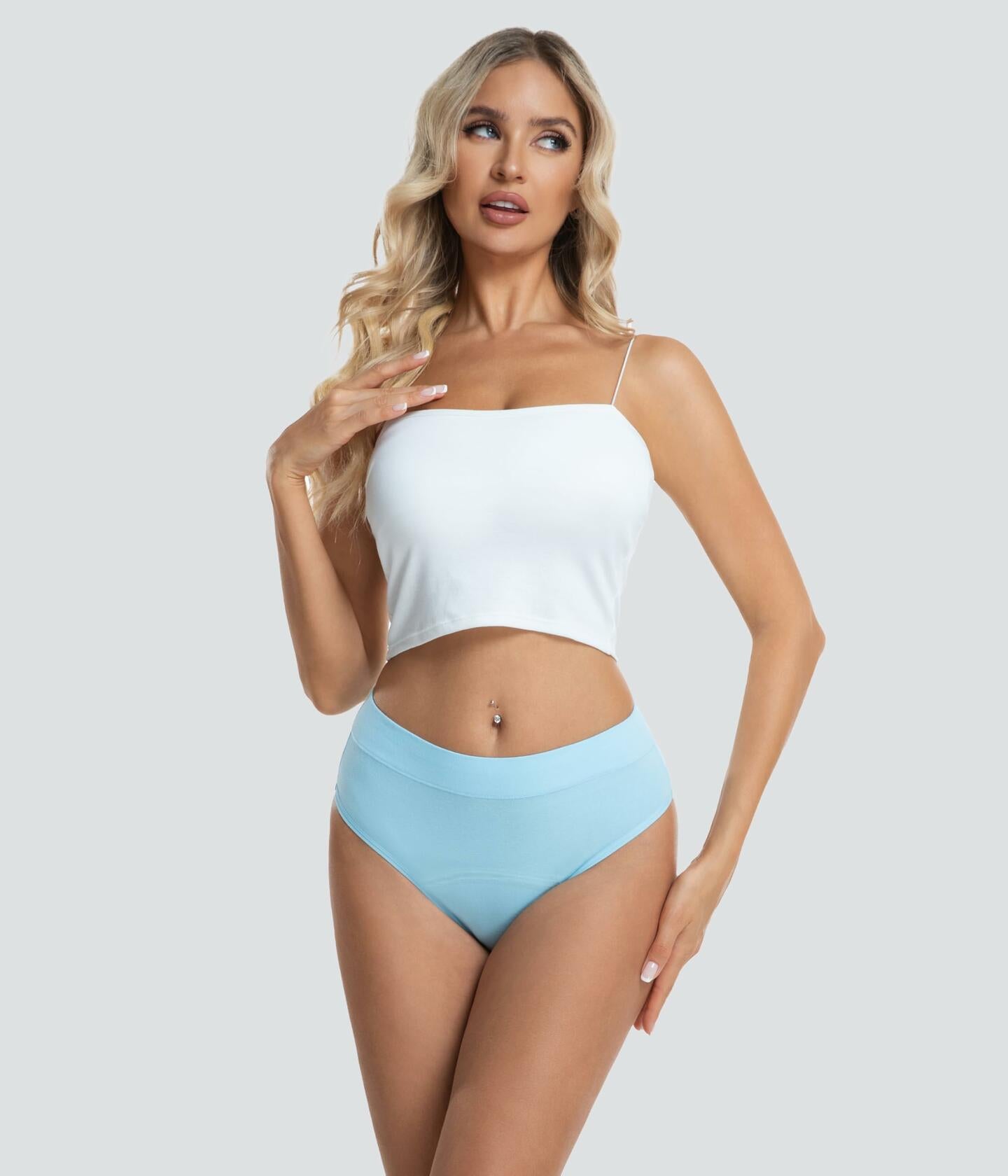 3 Pack Small SUNCHIRI Women's High Cut Incontinence Underwear, Washable