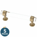 Franklin Brass Francisco Acrylic Bar (5-Pack) Gold Cabinet Handles 3-3/4' Hole