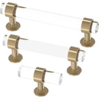 Franklin Brass Francisco Acrylic Bar (5-Pack) Gold Cabinet Handles 3-3/4' Hole