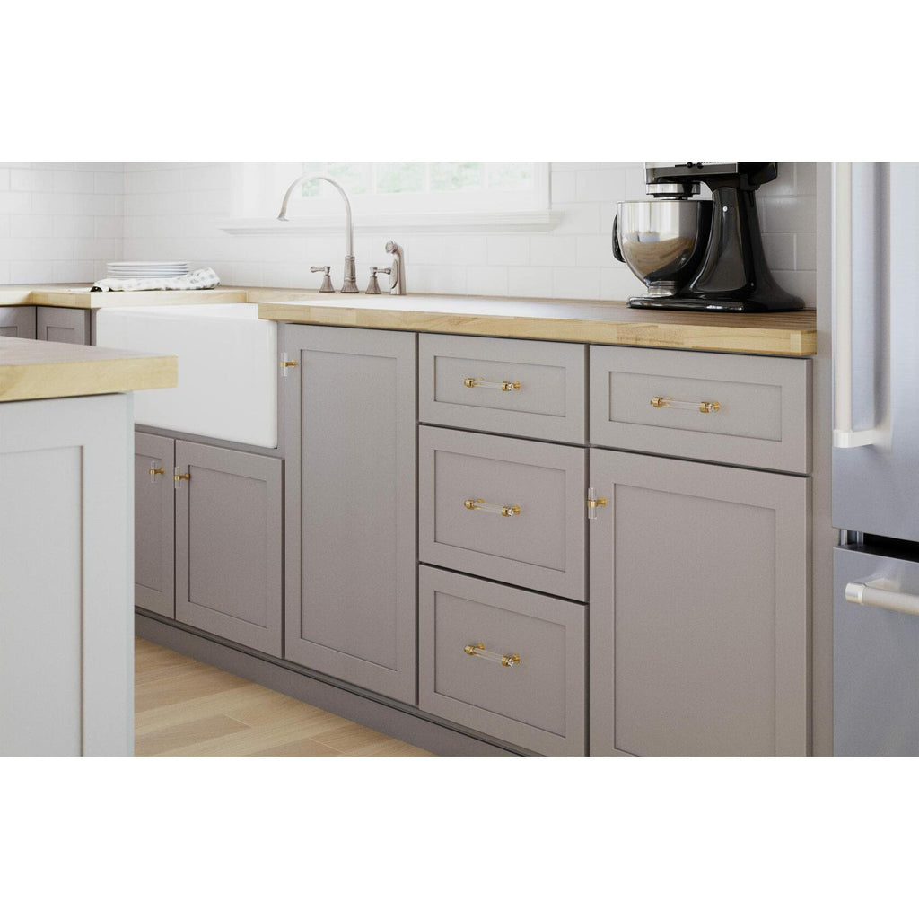 Franklin Brass Francisco Acrylic Bar (5-Pack) Gold Cabinet Handles 3-3/4' Hole