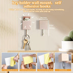 FUZSKWID 4Pcs Cute Self Adhesive Towel Hooks -Max Load 10LB,Heavy Duty Utility