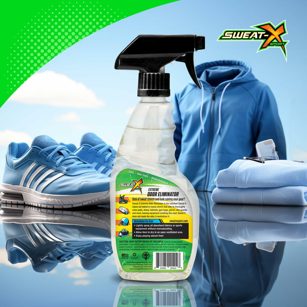 2 Pack SweatX Extreme Odor Spray - Multipurpose No-Wash Deodorizer - Ideal for