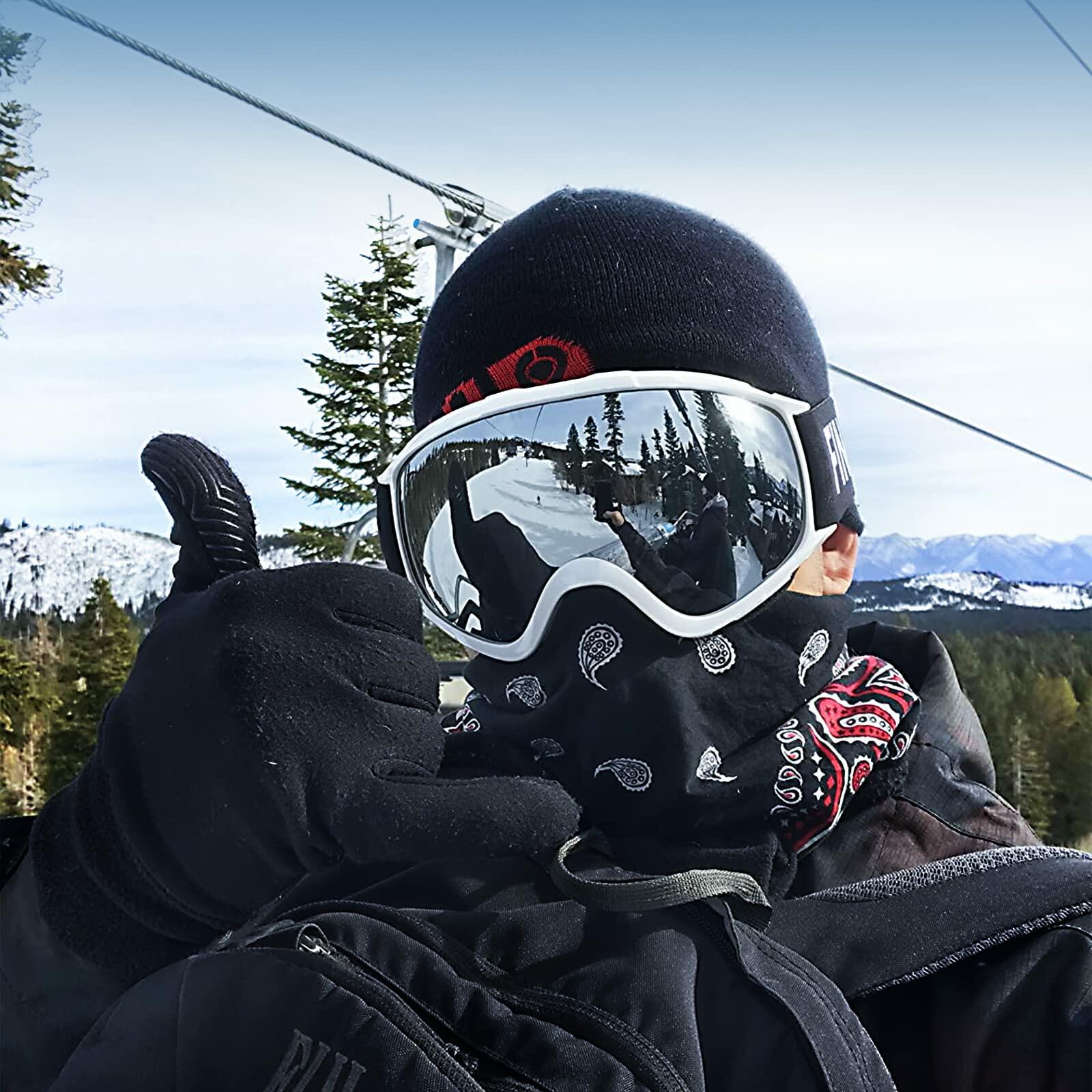 findway Ski Goggles OTG - Over Glasses Snow/Snowboard Goggles for Men, Women &