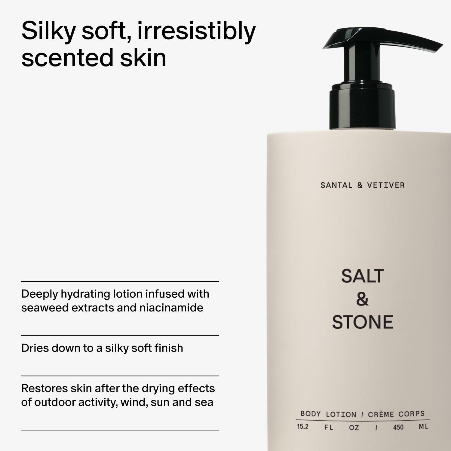 Salt & Stone Body Lotion for Women & Men | Santal & Vetiver | Hydrates,