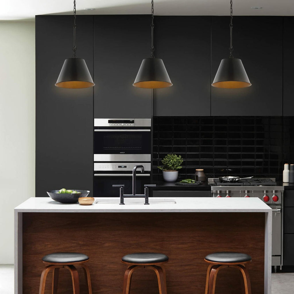 JONATHAN Y JYL7586A Harper 12" 1-Light Industrial Farmhouse Iron LED Pendant