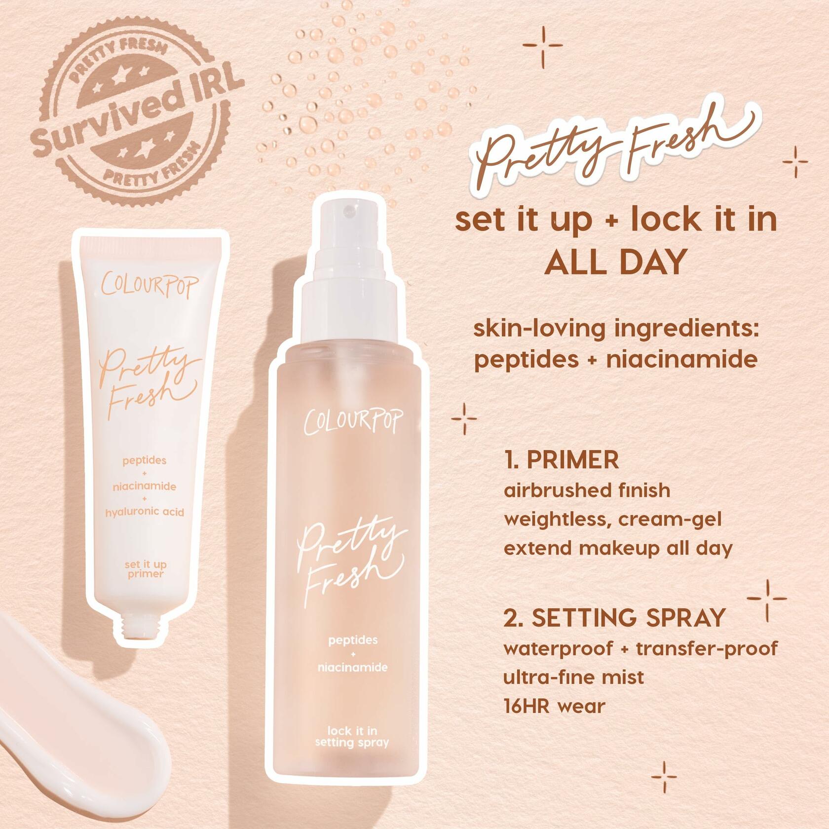 ColourPop Pretty Fresh Airbrush Makeup Primer - Hydrating, Gel-Cream Face Primer