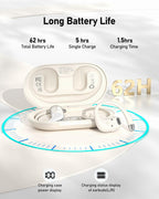 WIVTAK Open Ear Headphones Bluetooth 5.4, 62H Playtime, Air Conduction Wireless