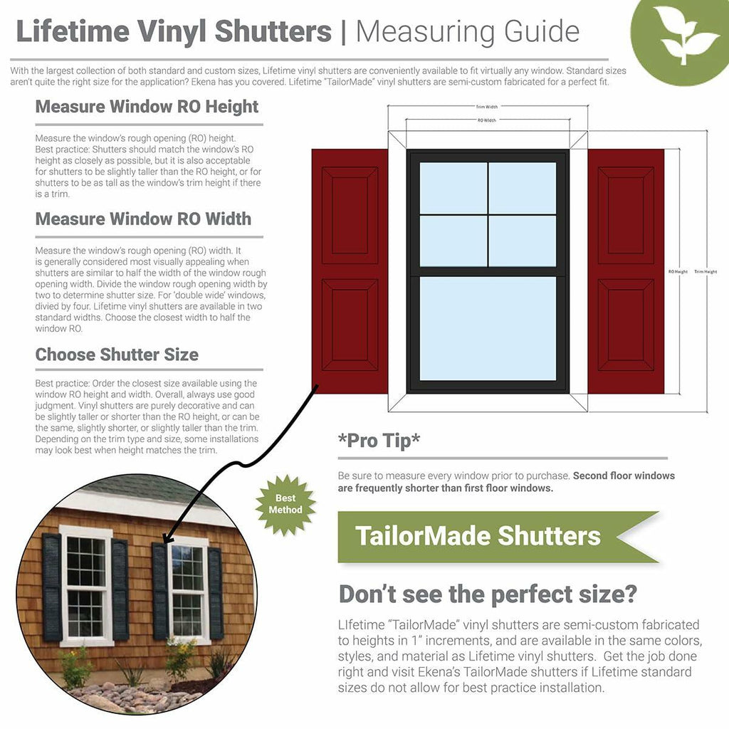 2 Packs Of 12 Ekena Millwork LVSL0012WB 3" Lifetime Vinyl Shutter-Lok's