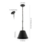JONATHAN Y JYL7586A Harper 12" 1-Light Industrial Farmhouse Iron LED Pendant