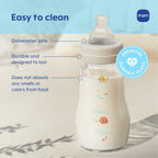 MAM 6oz Premium Glass Wide Neck Baby Bottle with Slow Flow Breastfeeding-Like