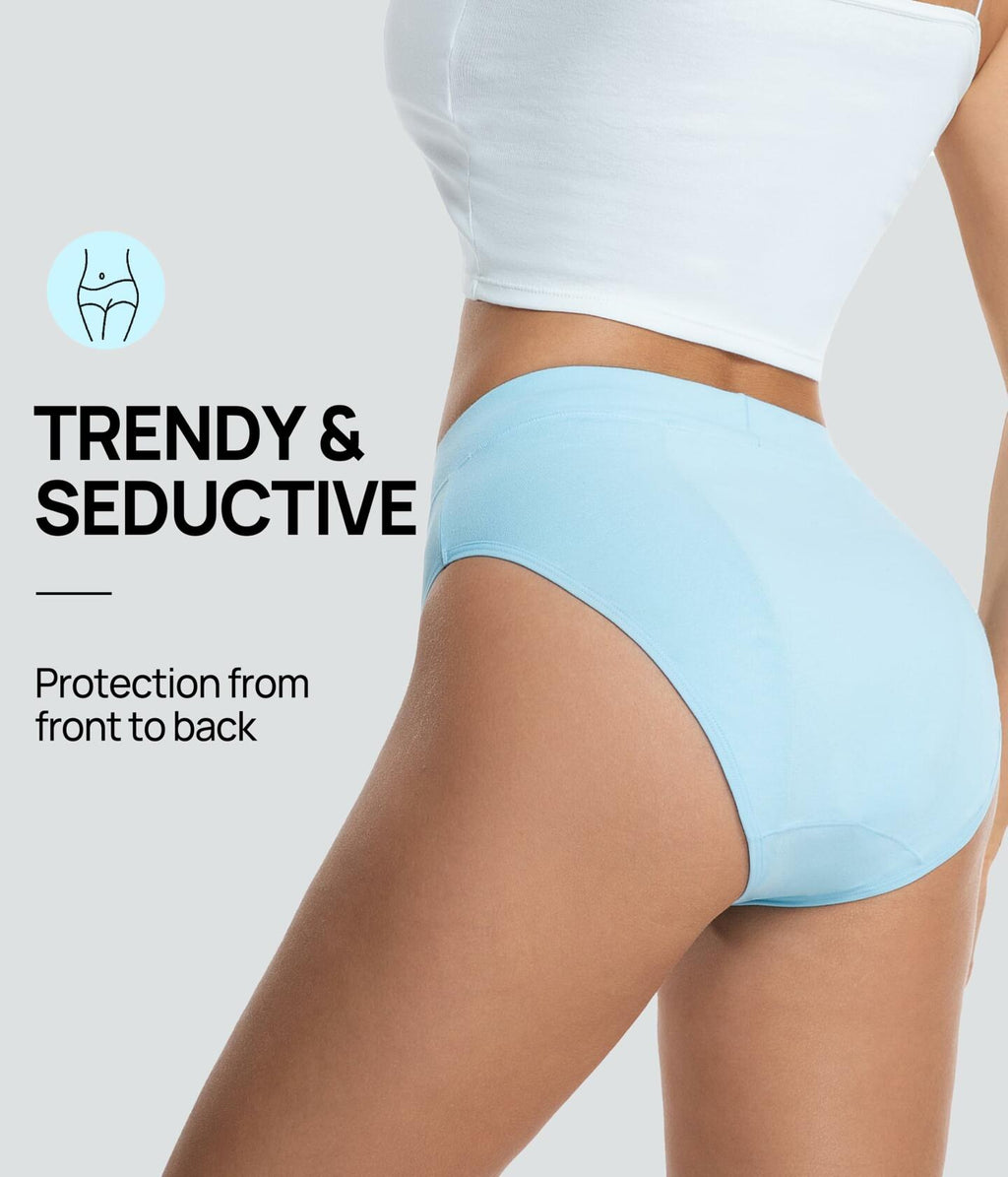 3 Pack Small SUNCHIRI Women's High Cut Incontinence Underwear, Washable