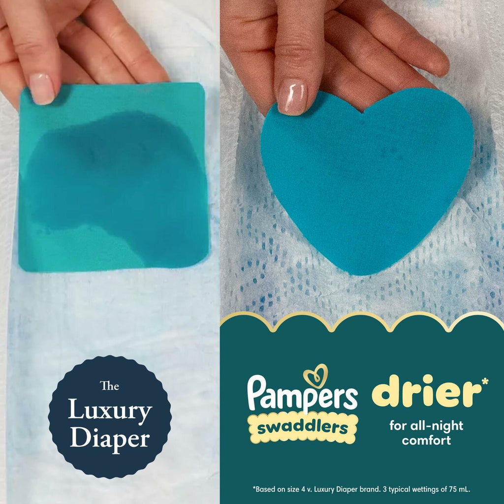64 Count Pampers Swaddlers Diapers, Size 1 (8-14 lbs), Absorbent, Keeps Baby Dry