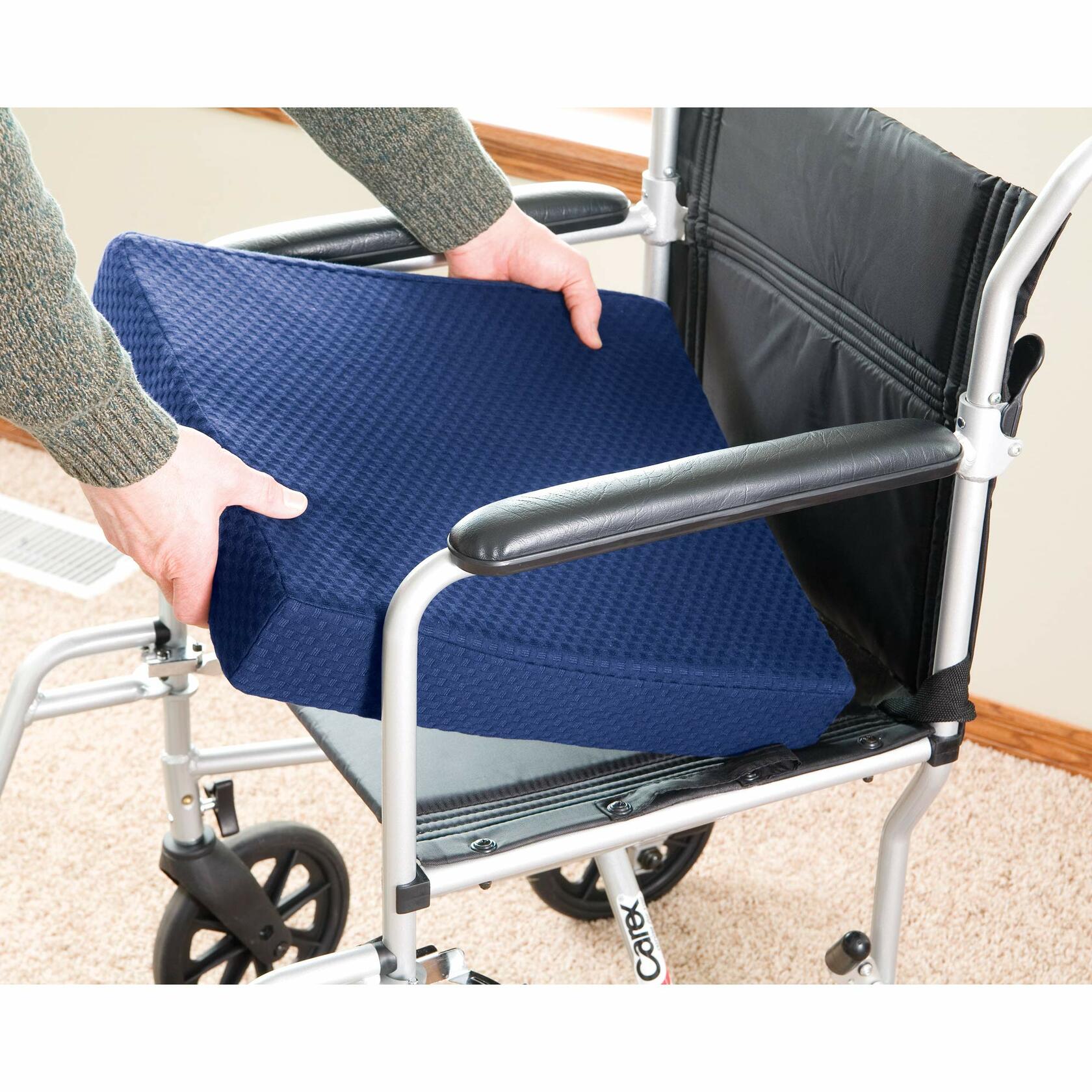 Carex Memory Foam Seat Cushion, 18" x 16" x 3", Office Chair Cushion and