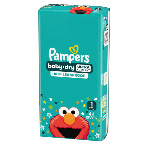 88 Count Pampers Diapers - Baby Dry - Size 1 Absorbent Disposable Infant Diaper