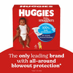 44 Count Huggies Size 4 Diapers, Little Snugglers Baby Diapers, Size 4 (22-37